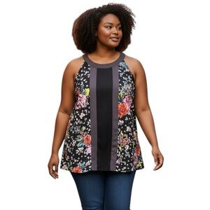 🆕 Torrid Georgette floral tank top. Size 00